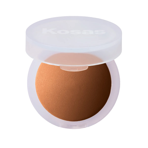 Kosas Cloud Set Pressed Setting Powder – Translucent Shine Control Face Powder, Soft Matte Finish, Softly (Sheer Tan)
