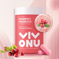 Thumbnail for VivoNu Women's Probiotic,Prebiotics & Lactobacillus Probiotic Blend,60 Billion CFUs,18 Strains,Help Women's Health,Boost Immune,Digestive,Gut,Promote Healthy Vaginal Odor & Vaginal Flora