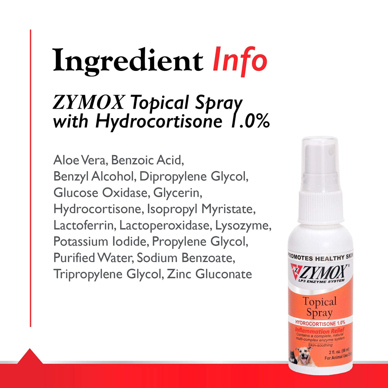 Zymox Topical Hot Spot Spray for Dogs and Cats with 1% Hydrocortisone, 2oz