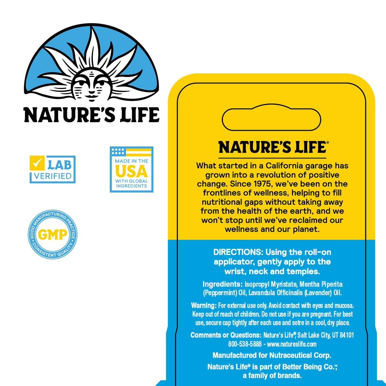 Health From The Sun Nature's Life MigraSoothe | Cool & Refreshing Effect| Essential Oil Roll-On Stick Featuring a Blend of Peppermint & Lavender Oils (3 ml)…