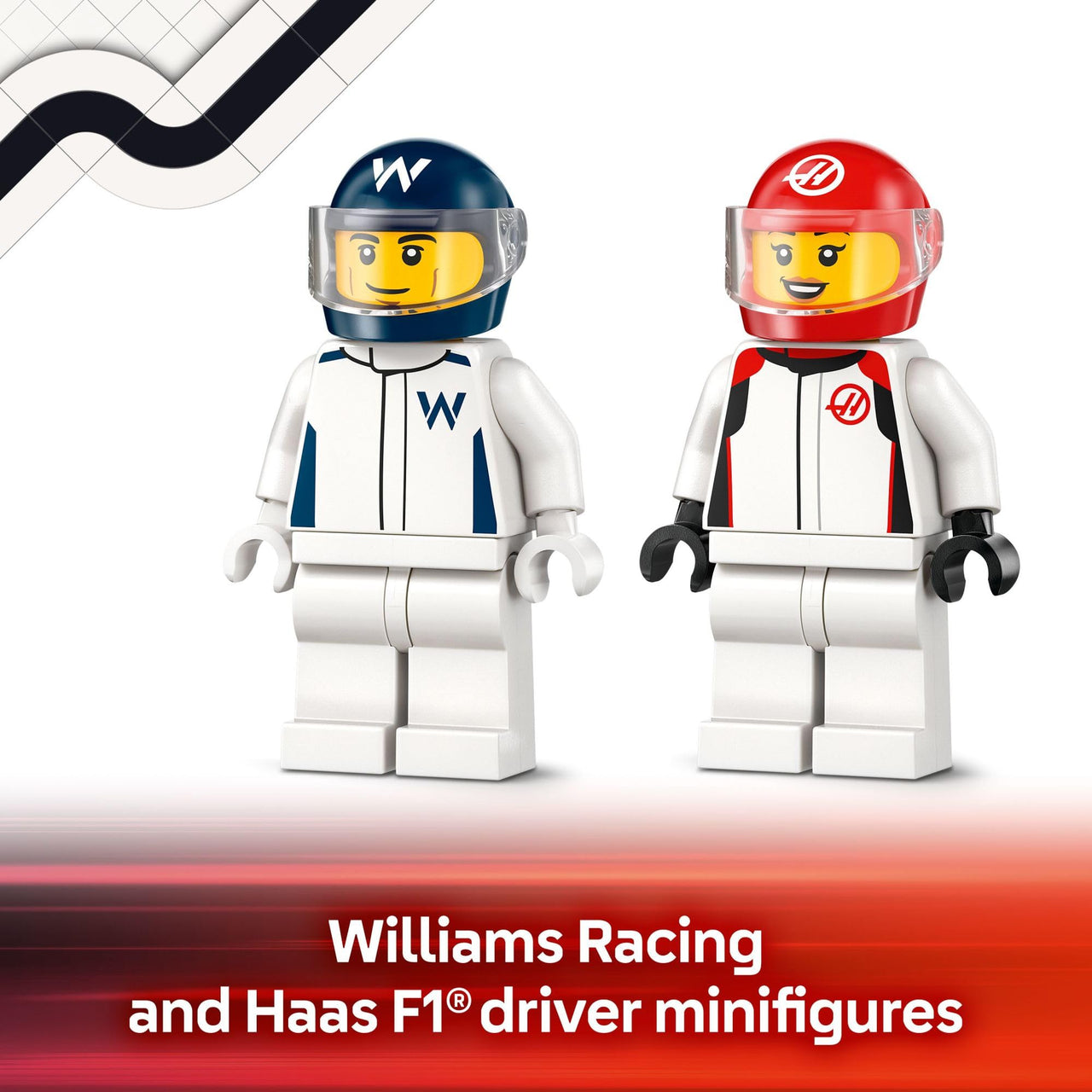 LEGO City F1 Williams Racing & Haas F1 Race Car Toys - Car Building Toy Set for Kids, Boys and Girls, Ages 4+ - Preschool Toy for Fans - Gift Idea for Birthdays - 60464
