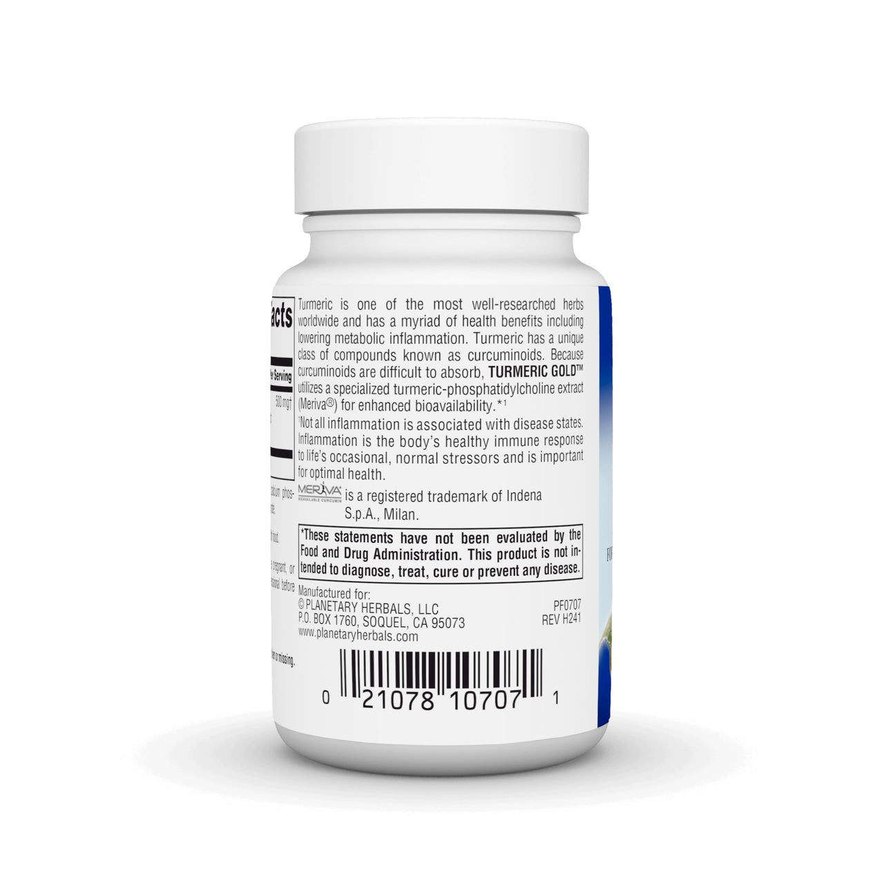 Planetary Herbals Turmeric Gold 500mg, for Healthy Inflammation Response, 30 Capsules