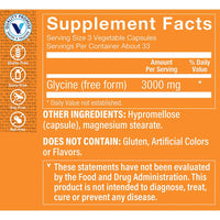 Thumbnail for The Vitamin Shoppe Glycine - Nervous System Support & Restful Sleep - 3,000 MG (100 Capsules)
