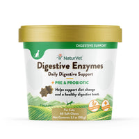 Thumbnail for NaturVet – Digestive Enzymes for Cats Plus Probiotics – 60 Soft Chews – Helps Support Diet Change & A Healthy Digestive Tract – Aids in The Absorption of Vitamins & Minerals – 30 Day Supply