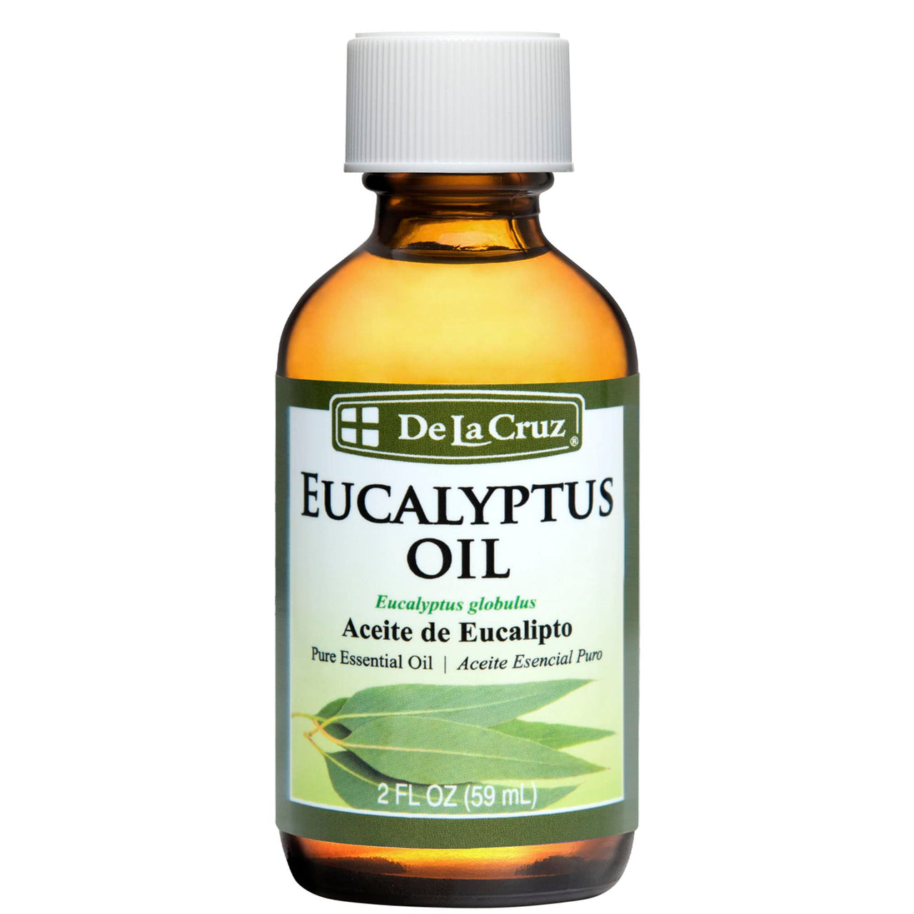 De La Cruz Eucalyptus Essential Oil, 100% Pure Steam Distilled Eucalyptus Globulus, Eucalyptus Oil, Eucalyptus Essential Oil for Diffuser, 2 FL OZ, Aromatherapy, Tree Oil (1 Bottle)