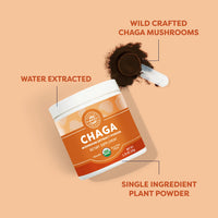 Thumbnail for Vimergy Chaga Powder – Superfood Cellular Support* – Benefits Cardiovascular Health* – USDA Certified Organic, Vegan, Gluten-Free – 33 Servings