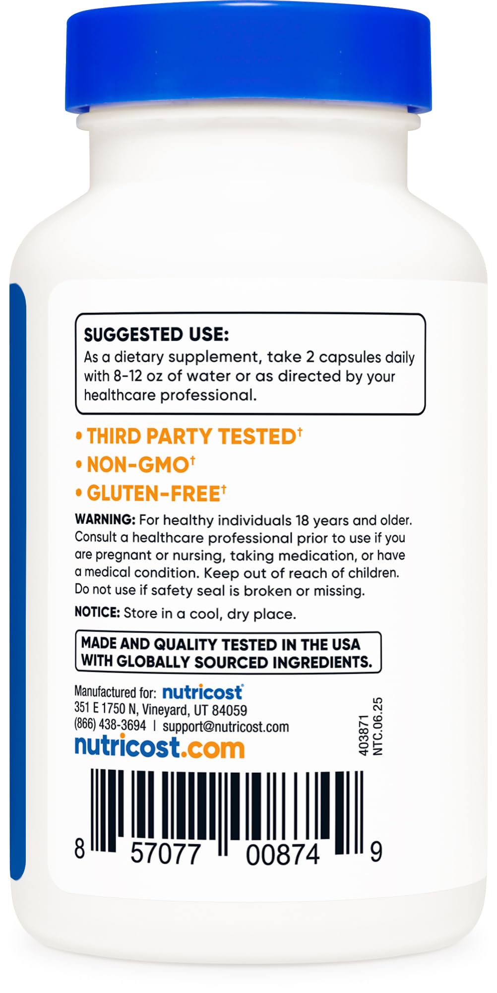 Nutricost Mucuna Pruriens 400mg, 120 Capsules - 800mg Per Serving, Veggie Caps, from Mucuna Pruriens Seed