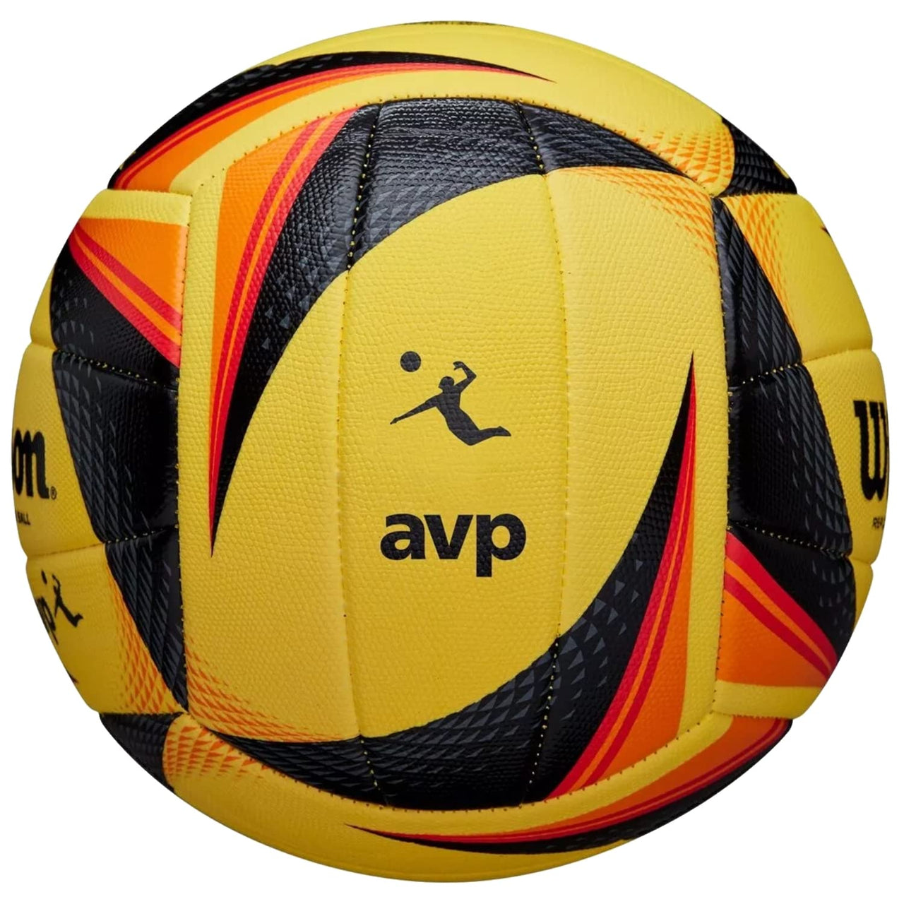 WILSON AVP OPTX Replica Volleyball - Official Size, Yellow/Black/Orange