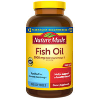Thumbnail for Nature Made Fish Oil Omega 3 Supplements, 2000mg Per Serving Softgels, Omega 3 Fish Oil for Heart Health Support, 250 Softgels