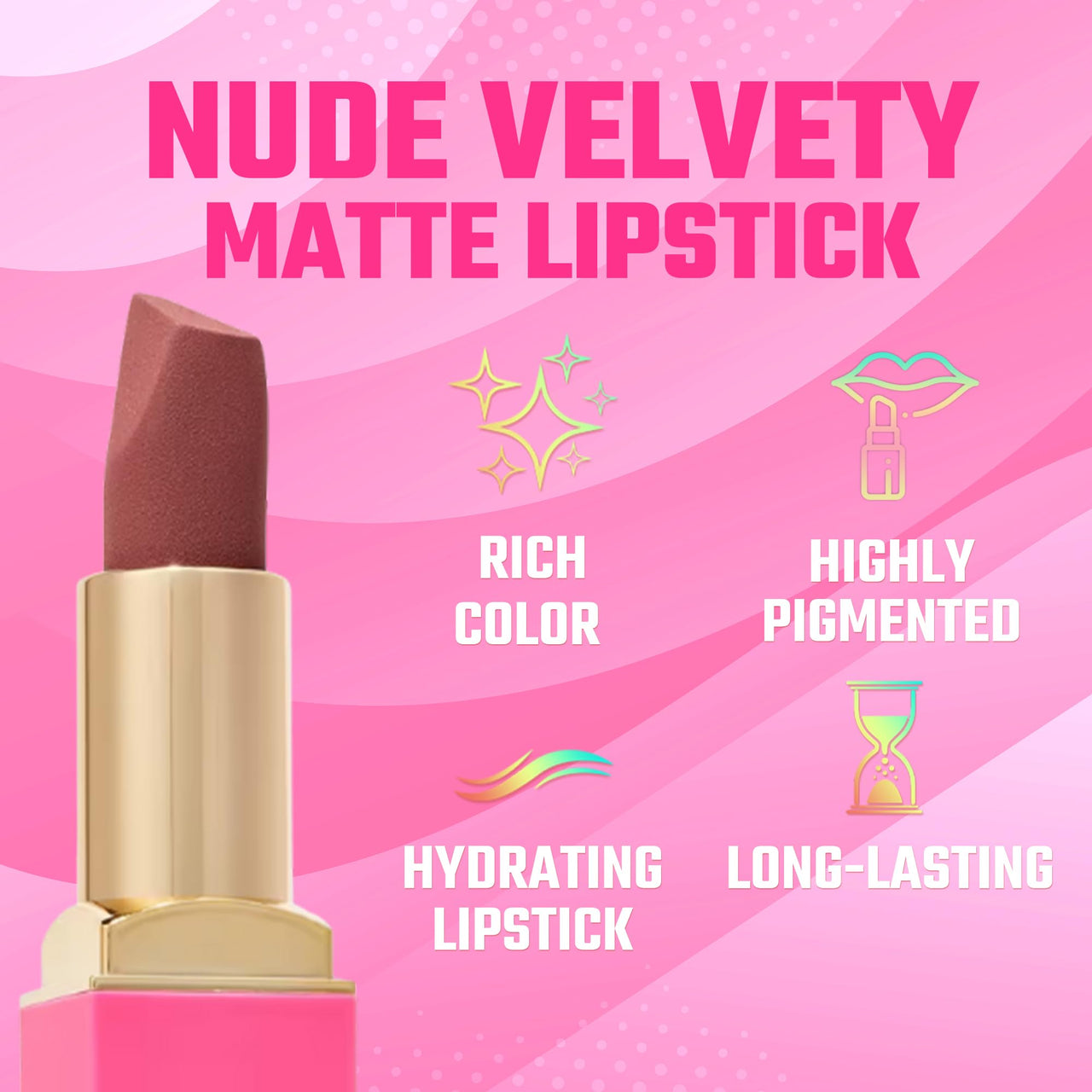Juvia's Place The Nude Velvety Matte Lipstick Kebi - Nude, Long-lasting, Rich-Color Lip Makeup, Creamy Lipstick with Matte Finish, Beauty & Lip Products