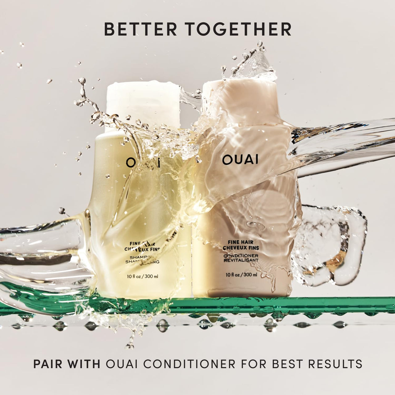 OUAI Fine Hair Shampoo Refill - Volumizing Shampoo for Fine Strands - Made with Biotin, Keratin & Chia Seed Oil - Strengthens, Nourishes & Thickens - Color-Safe & Sulfate Free Hair Care (32 Fl oz)