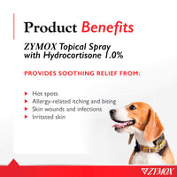 Thumbnail for Zymox Topical Hot Spot Spray for Dogs and Cats with 1% Hydrocortisone, 2oz