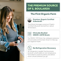 Thumbnail for Organic Saccharomyces Boulardii - 10 Billion CFU - Clinically Validated CNCM I-1079 Probiotic Strain - Gut, Digestion & Healthy Bowel Support - First Organic Form of S. Boulardii Probiotic - 60 Count