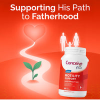 Thumbnail for CONCEIVE PLUS Motility Support for Men | Boost Sperm Volume & Count | Spermidine Supplements with Vitamin D, E, Zinc, Antioxidants – Multivitamin Fertility Supplements for Men, 60 Caps