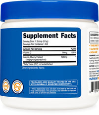 Thumbnail for Nutricost Natural Vitamin C - Acerola Cherry Powder 0.5 LB - Gluten Free & Non-GMO