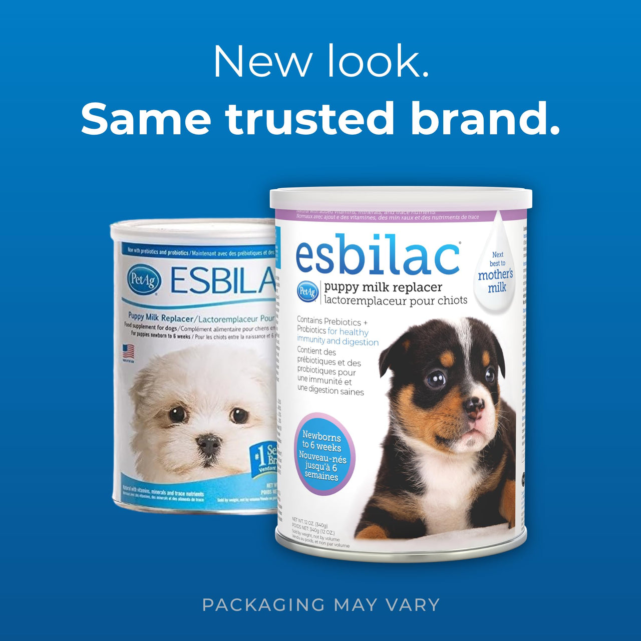 Pet-Ag Esbilac Puppy Milk Replacer Powder - 12 oz - Powdered Puppy Formula with Prebiotics, Probiotics & Vitamins for Puppies Newborn to Six Weeks Old - Easy to Digest