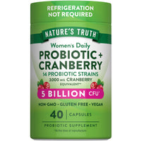 Thumbnail for Nature's Truth Probiotics for Women | 5 Billion CFUs Daily | 40 Vegan Capsules | with Cranberry | Non-GMO & Gluten Free | No Refrigeration Needed