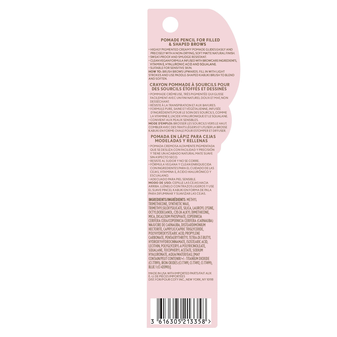 Covergirl Clean Fresh Brow Filler Pomade, 300 Auburn, Eyebrow Pencil, Ultra-Precise Tip, Creamy Formula, Highly Pigmented, Soft Matte Finish, Vegan Formula, 0.007oz