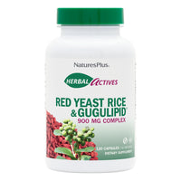 Thumbnail for NaturesPlus Herbal Actives Red Yeast Rice & Gugulipid - 120 Capsules - Non-GMO, Vegan, Gluten Free - 60 Servings