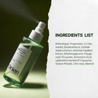 Thumbnail for Orien Mugwort Zero Film Toner 5.41 fl.oz. 160ml ㅣpH5.5 Calming, Soothing, Hydrating Spray Toner