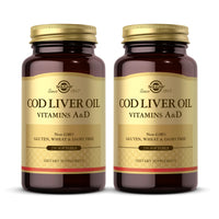 Thumbnail for Solgar Cod Liver Oil - 250 Softgels, Pack of 2 - Provides Vitamins A & D - Non-GMO, Gluten Free - 500 Total Servings