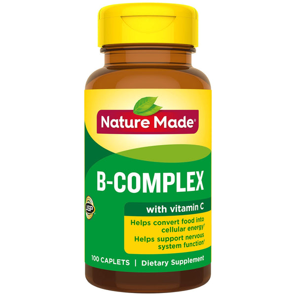 Nature Made B-Complex with Vitamin C Caplets, 100 Count (Pack of 3)