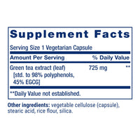 Thumbnail for Life Extension Lightly Caffeinated Mega Green Tea Extract, Camellia sinensis Extract with Concentrated EGCG polyphenol Content, Gluten-Free, Non-GMO, Vegetarian, 100 Capsules