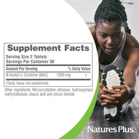 Thumbnail for NaturesPlus PRO NAC 1200 mg - 60 Tablets - Crucial for Replenishing Glutathione - Non-GMO, Vegan & Gluten Free - 30 Servings