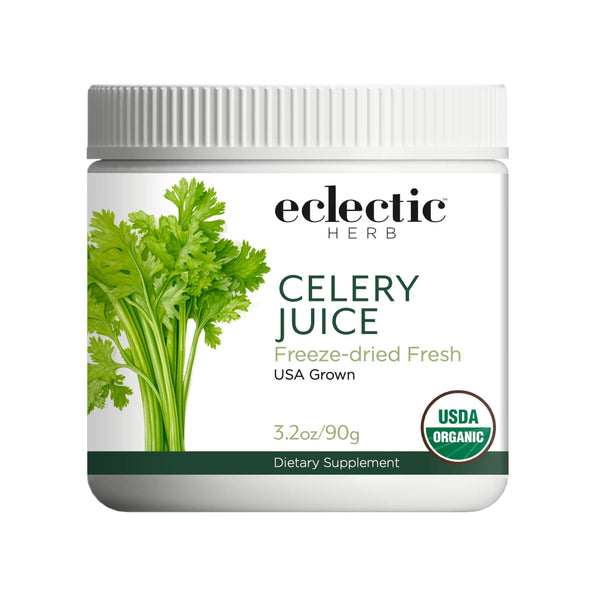 Eclectic Herb - Celery Juice Powder | Nutritional Supplement | Hydration + Wellness Support, Vitamins + Minerals | Freeze Dried, USDA Organic, Non-GMO, Vegan (3.2 oz | 90 g)