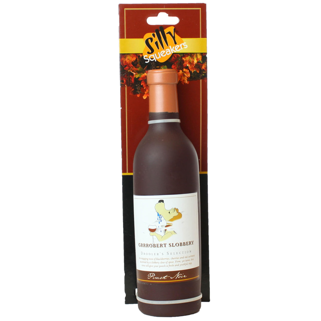 SILLY SQUEAKERS-Wine Bottles - Dog Toy - 100% Vinyl. Made Durable & Strong. Novelty Play Toy. Many Bottles to Choose from and They Floats (Groobert Slobbery, Single)