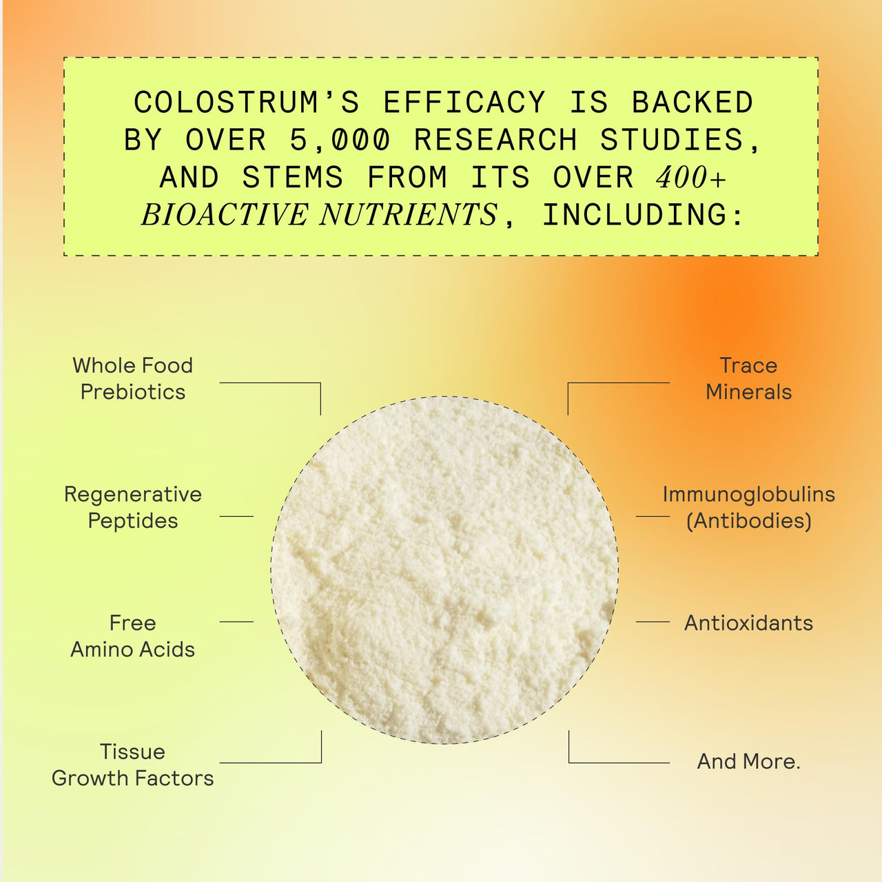 ARMRA Colostrum™ Powder | Unflavored | Gut Health & Bloating | Skin & Hair | Immunity | Keto, Gluten & Fat-Free | 120 Servings