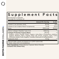 Thumbnail for Codeage Biotin Marine Collagen Peptides - Wild-Caught Marine Collagen Types I & III, Biotin, Vitamins C & E, Hyaluronic Acid, Amino Acids, Fruit and Herb Blend, Non-GMO - 120 Capsules