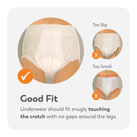 Thumbnail for Tranquility Premium Daytime Disposable Absorbent Underwear (18 Count) - M, 34-48 in. Waist - Super Absorbency, Breathable All-Day Comfort - Adult Diapers