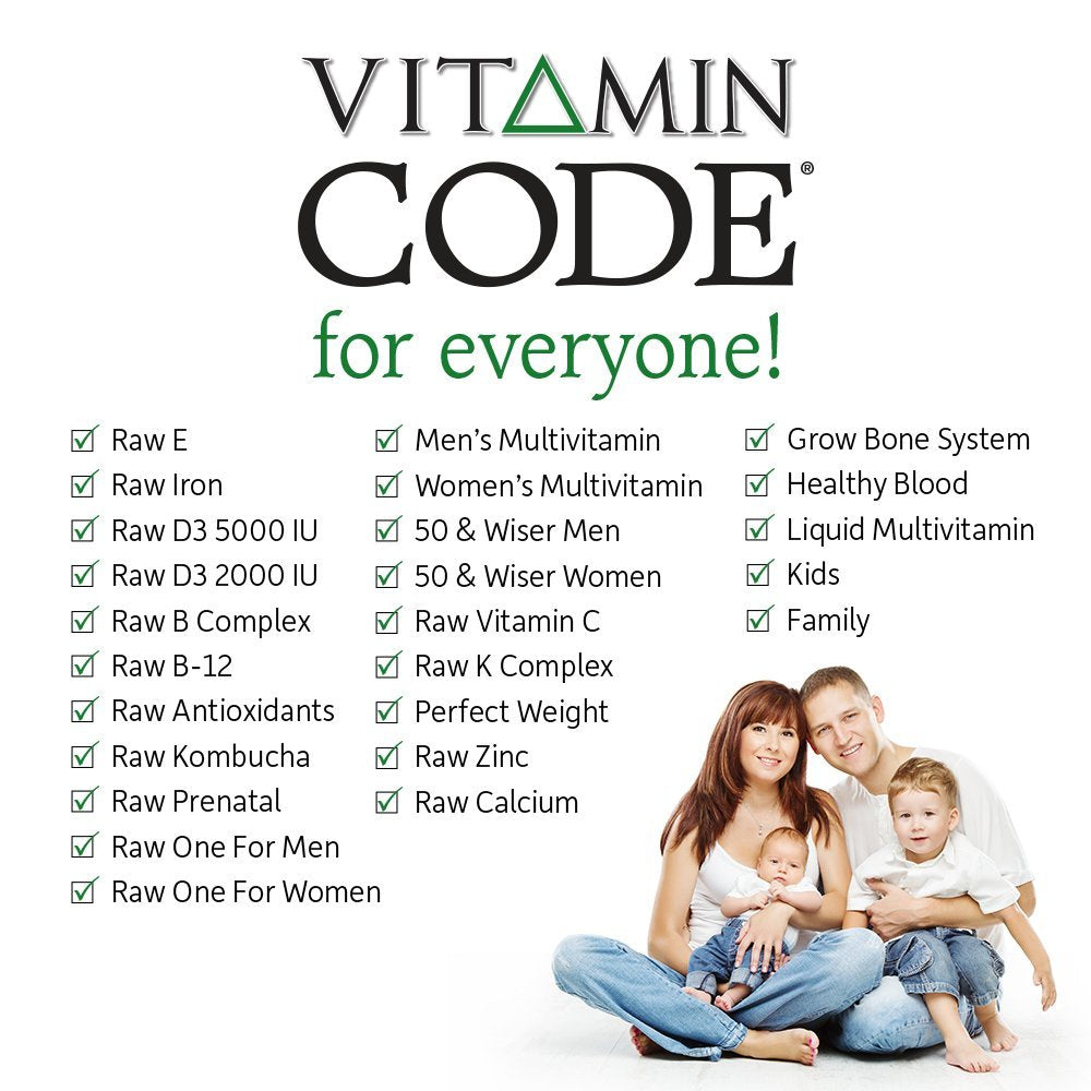 Garden of Life Calcium Supplement - Vitamin Code Grow Bone Made with Whole Foods, Strontium, Magnesium, K2 MK7, Vitamin D3 & C Plus Probiotics for Gut Health, 30 Day Supply