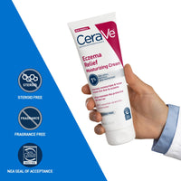 Thumbnail for CeraVe Eczema Relief Moisturizing Cream with Colloidal Oatmeal, Shea Butter & Vitamin E For Dry Skin & Itchy Skin Relief, Steroid Free & Paraben Free, 8oz