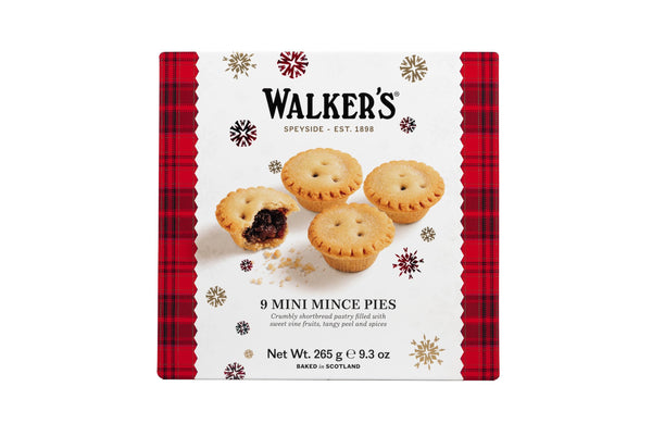 Image 1 of Walker’s Mini Mince Pies - 9 Count Box - Luxury Holiday Treats and Dessert from Scotland, Suitable for Vegetarians