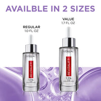 Thumbnail for L'Oreal Paris Revitalift 1.5% Pure Hyaluronic Acid Face Serum, Hydrate & Reduce Wrinkles, Fragrance Free 1.7 oz