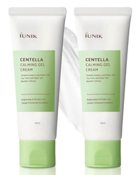 Thumbnail for IUNIK Centella 70% Calming Gel Cream Vegan Non-Sticky Moisturizing Blemish Care w/Centella Asiatica Tea Tree 10% Soothes Acne Rosacea Oily & Sensitive Skin Korean Skincare BOGO 1+1