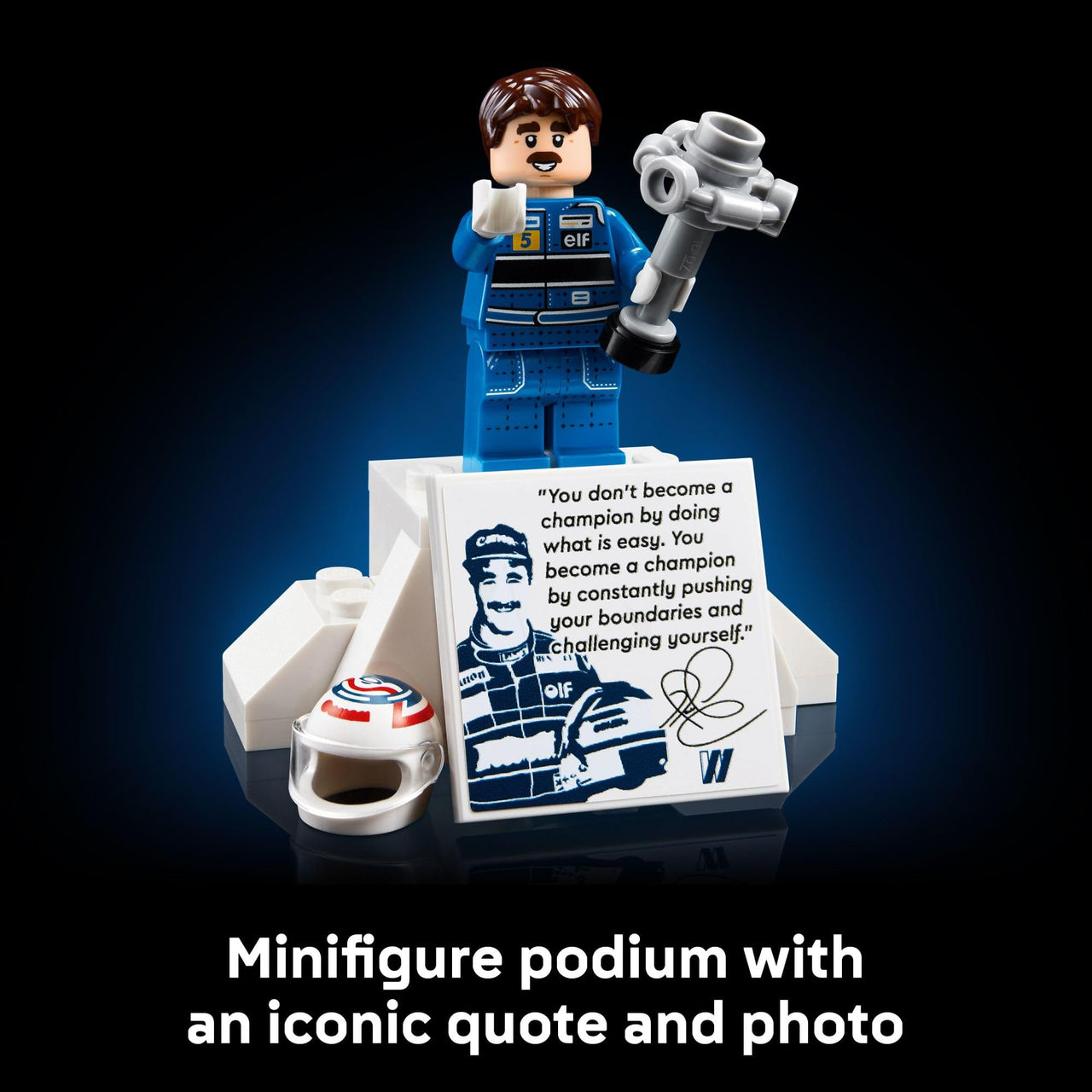 LEGO Icons Williams Racing FW14B & Nigel Mansell F1 Model Car Kit - Building Set for Adults, Ages 18+ - F1 DIY Craft for Display - Gifts for Birthdays - 10353