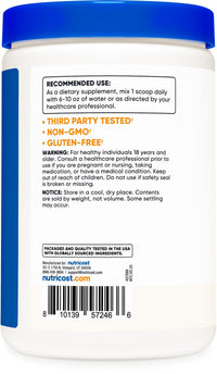 Thumbnail for Nutricost N-Acetyl L-Cysteine (NAC) Powder 500 Grams - Vegan NAC, Non-GMO, Gluten Free