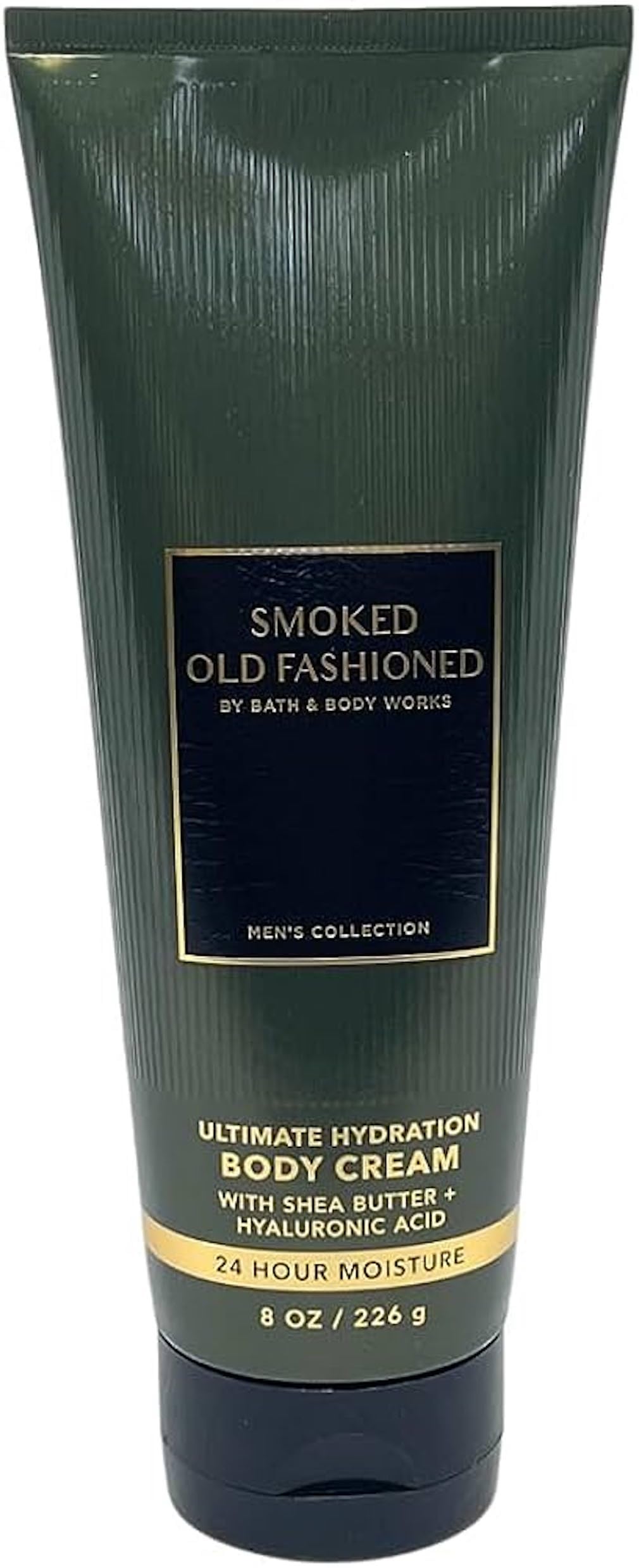 Bath and Body Works Hyaluronic Acid Body Cream For Men 8 Ounce (Smoked Old Fashioned)