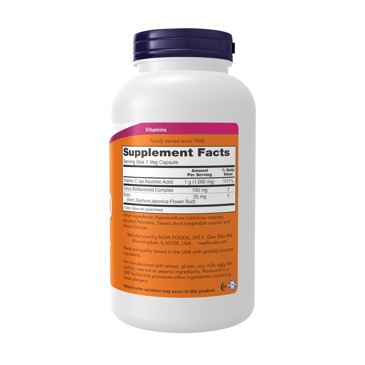 NOW Foods Supplements, Vitamin C-1,000 with 100 mg of Bioflavonoids, Antioxidant Protection*, 250 Veg Capsules