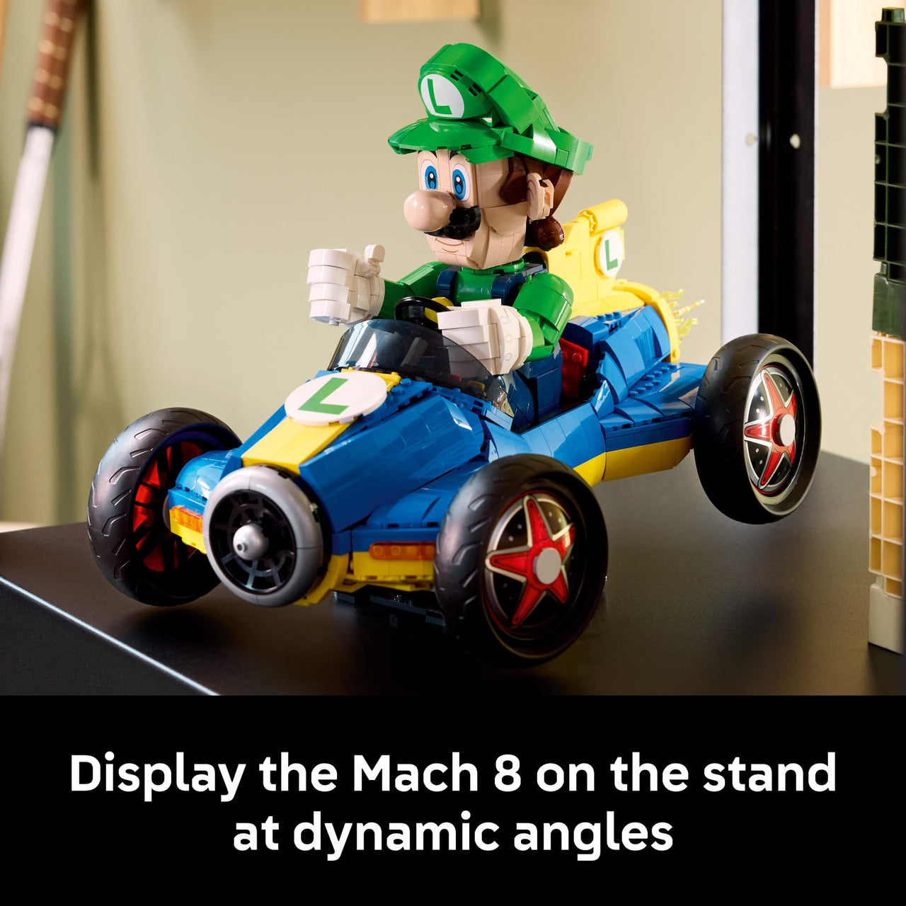 LEGO Mario Kart - Luigi & Mach 8 - Building Set for Adults, Ages 18+ - Nintendo Collectible for Fans - Gift for Men & Women - Bedroom or Bookshelf Decor - 72050
