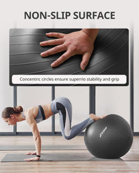 Thumbnail for Trideer Yoga Exercise Ball - 5 Sizes for Working Out, Birthing, Physical Therapy, Balance, Stability, Fitness, Office Chair - Quick Pump Included