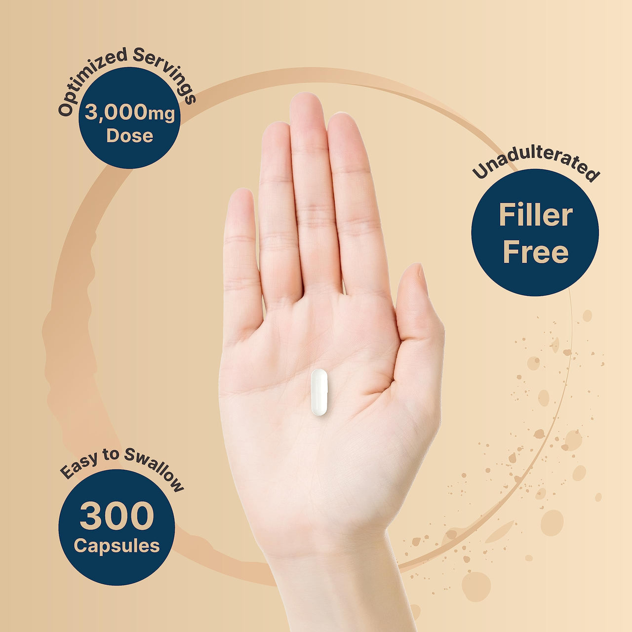 NatureBell Creatine Monohydrate Capsules 3,000mg Per Serving, 300 Count | Micronized, Unflavored Creatine Pills | Pre-Workout & Muscle Strength Support | Easy to Swallow, Filler-Free | 50 Servings