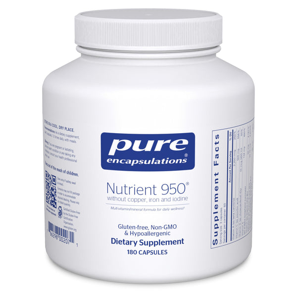 Pure Encapsulations Nutrient 950 Without Copper, Iron, & Iodine | Antioxidant Multivitamin and Mineral Supplement to Support Optimal Health and Physiological Functions* | 180 Capsules