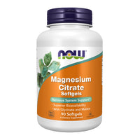 Thumbnail for NOW Foods Supplements, Magnesium Citrate, With Glycinate & Malate, Nervous System Support*, 90 Softgels