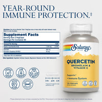 Thumbnail for SOLARAY QBC Plex | Quercetin & Bromelain Plus Vitamin C | Year Round Immune Function & Respiratory Health Support | Non-GMO & Vegan | 120 VegCaps