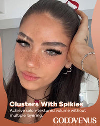 Thumbnail for Goddvenus Manga Lash Clusters With Spikes Wispy Cluster Eyelash Extensions Fluffy Anime Eyelashes Clusters Reusable Faux Mink Fairy Individual Lash Extension (D Curve 12-18mm 204 pieces)