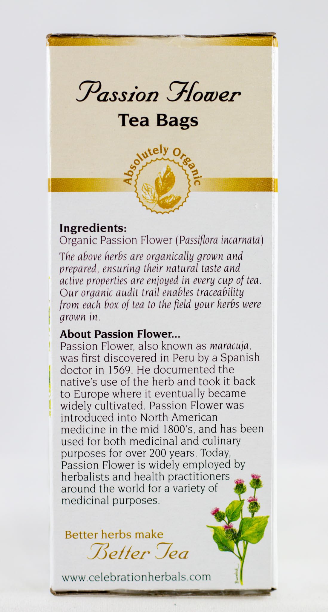 Celebration Herbals Passion Flower Tea Maracuja 24 Tea Bags
